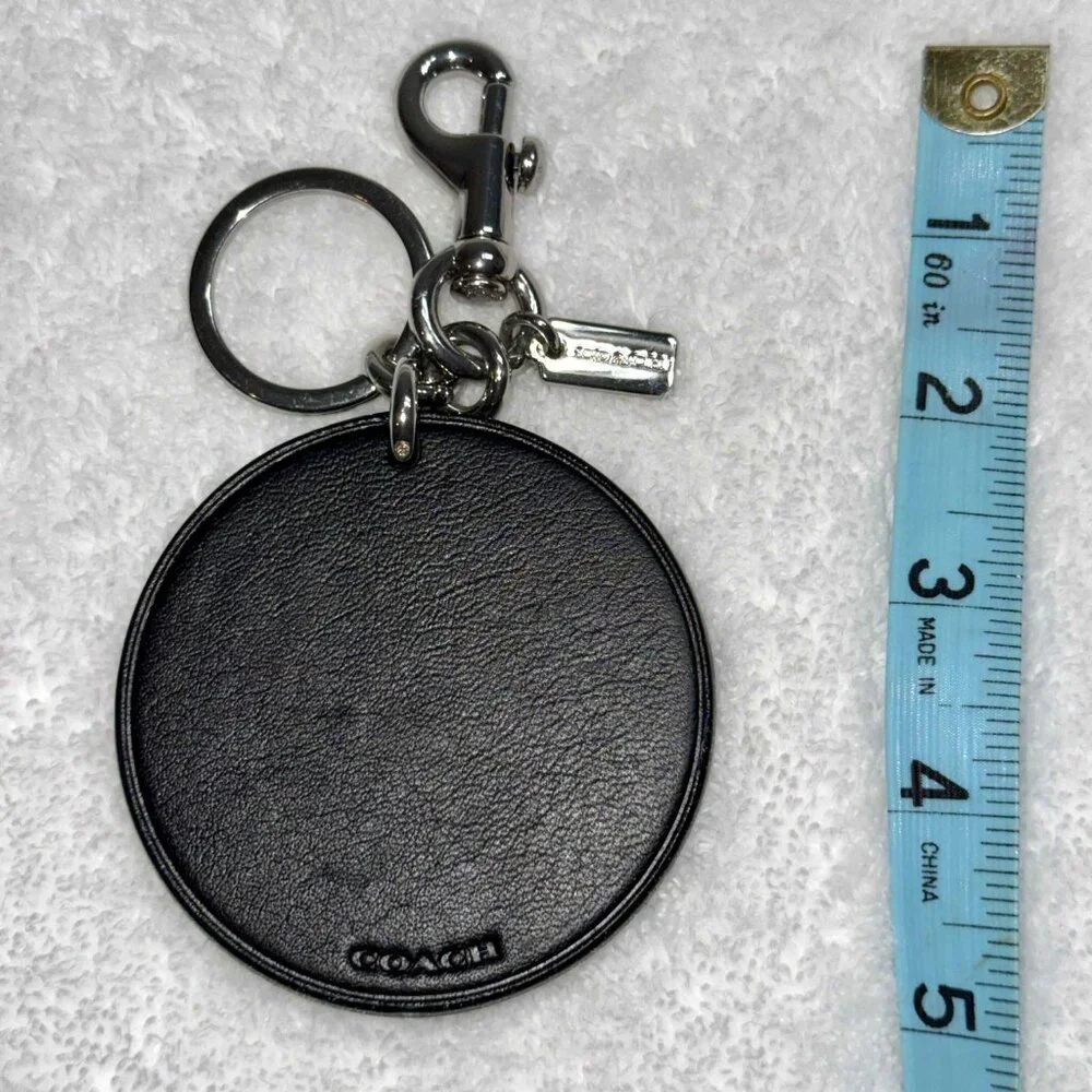 Coach New York Round Key Fob in Brown, Black, Red and Gold